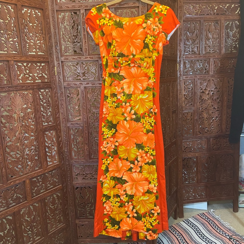1960s Hawaiian Formal Dress from the Original Hawaiian Tops